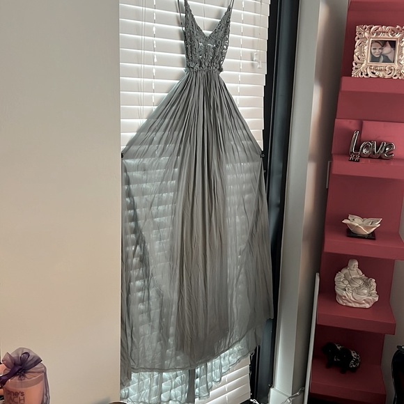 Nova Babe Long Flowy Boho Chic Grecian Low back Tank Dress! Stunning!😍 NWT - Picture 4 of 10